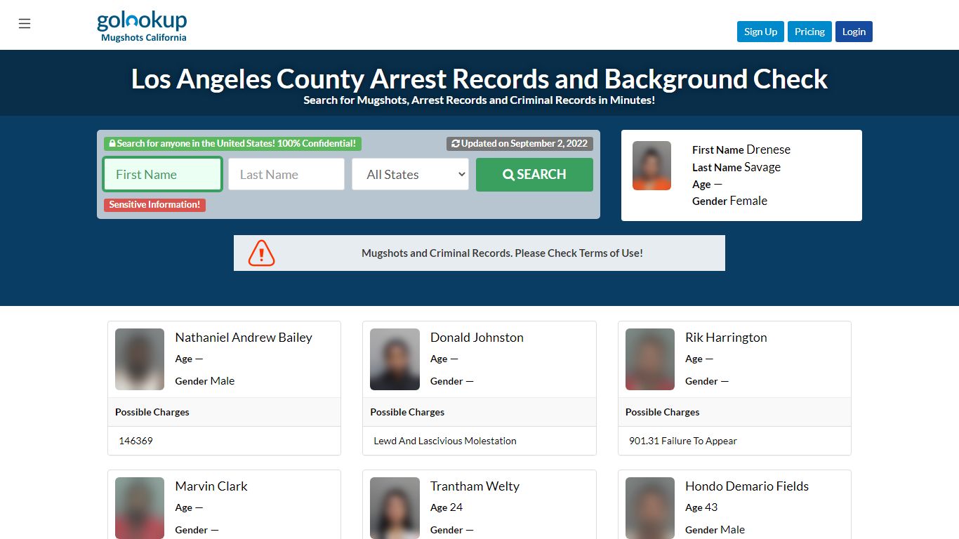 Los Angeles County Mugshots, Los Angeles County Arrest Records - GoLookUp